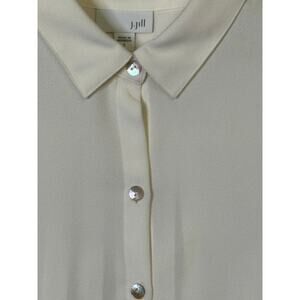 J. Jill Cream blouse with back pleated panel S